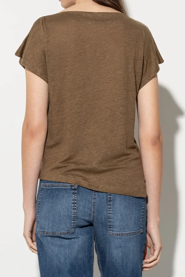 Shirts & Tops-LUISA CERANO Asymmetrisches Leinen-Shirt tobacco