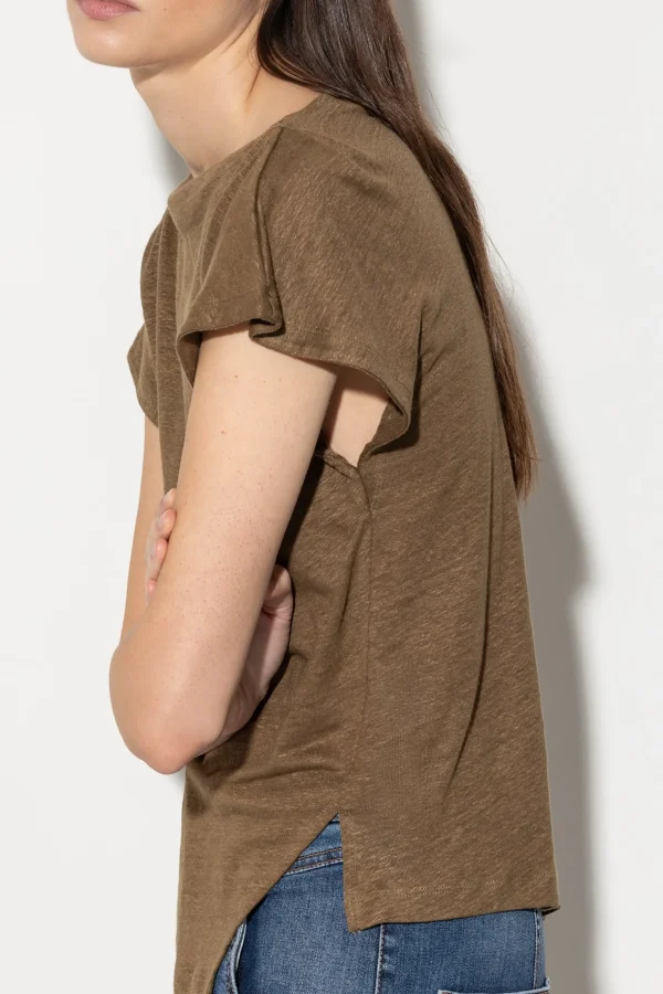 Shirts & Tops-LUISA CERANO Asymmetrisches Leinen-Shirt tobacco