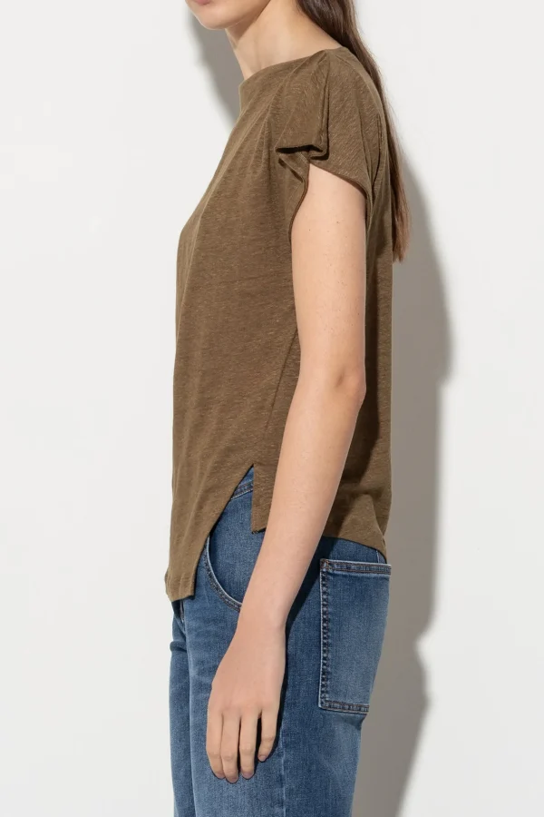 Shirts & Tops-LUISA CERANO Asymmetrisches Leinen-Shirt tobacco