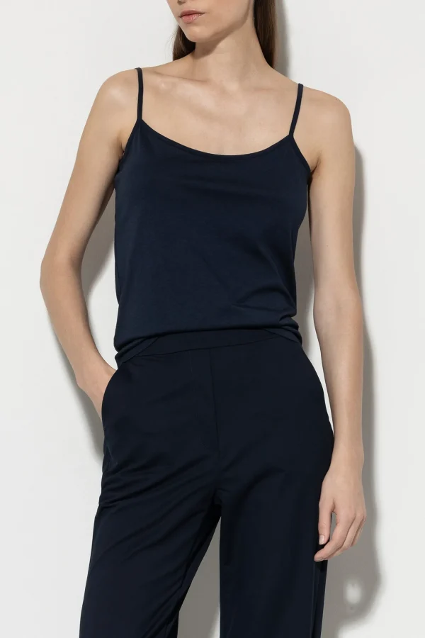 Shirts & Tops-LUISA CERANO Basic-Spaghetti-Top midnight blue