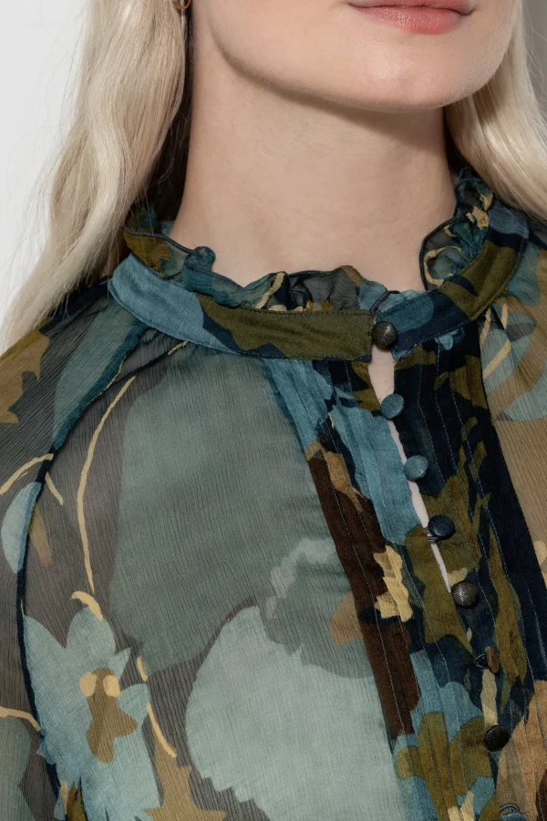 Blusen-LUISA CERANO Biesenbluse Mit Flower-Print multi