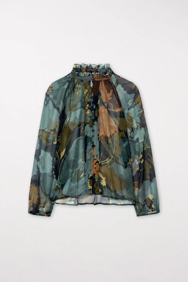 Blusen-LUISA CERANO Biesenbluse Mit Flower-Print multi