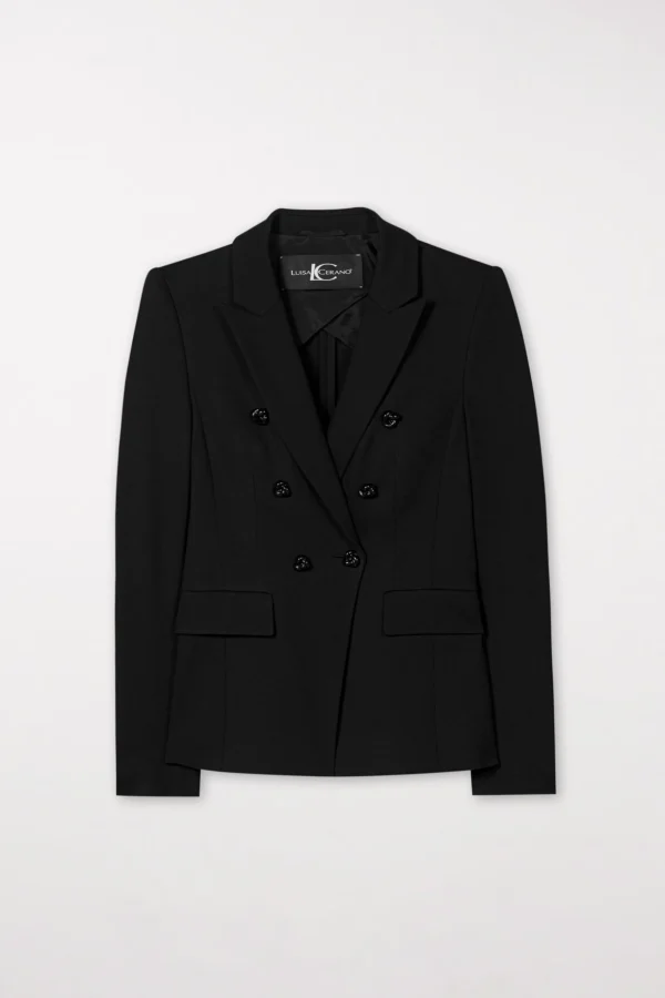 Sets | Jacken & Mäntel-LUISA CERANO Blazer Aus Punto-Milano black