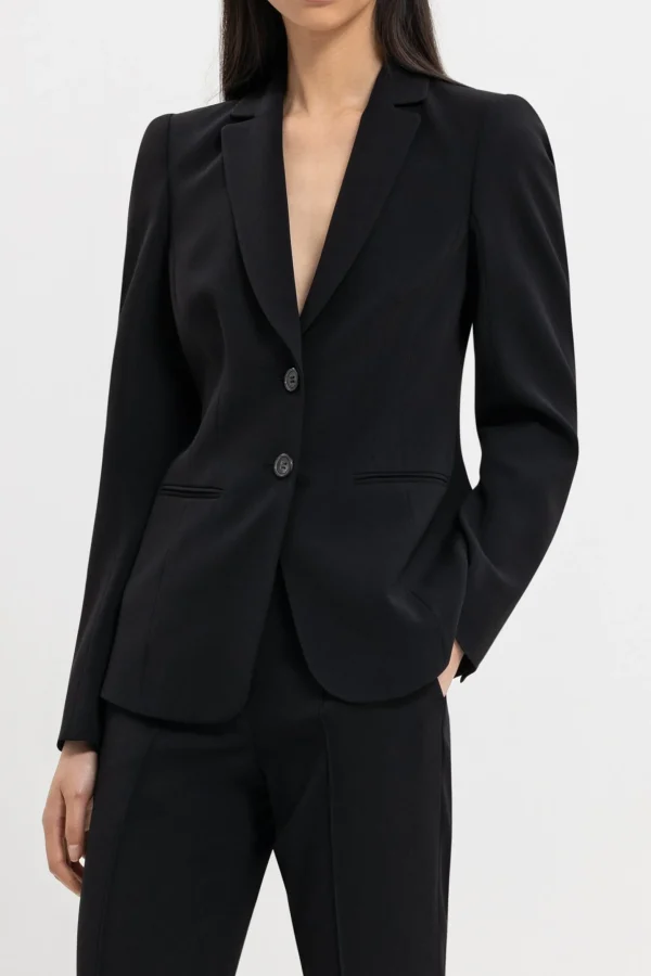 Business Studio | Blazer-LUISA CERANO Blazer Aus Techno Sablé black