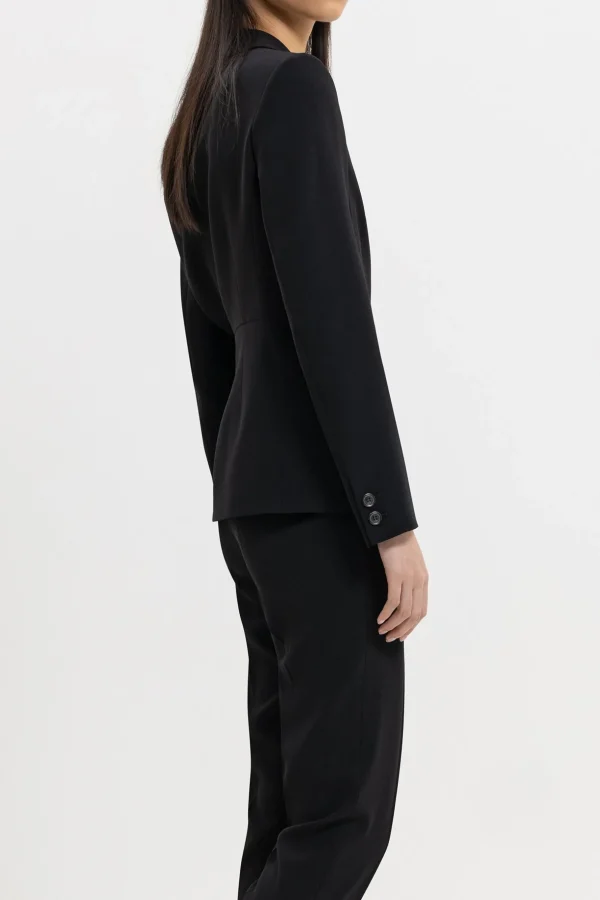 Business Studio | Blazer-LUISA CERANO Blazer Aus Techno Sablé black