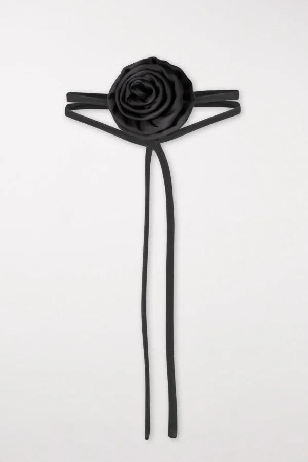 Accessoires-LUISA CERANO Blumen-Halsband asphalt