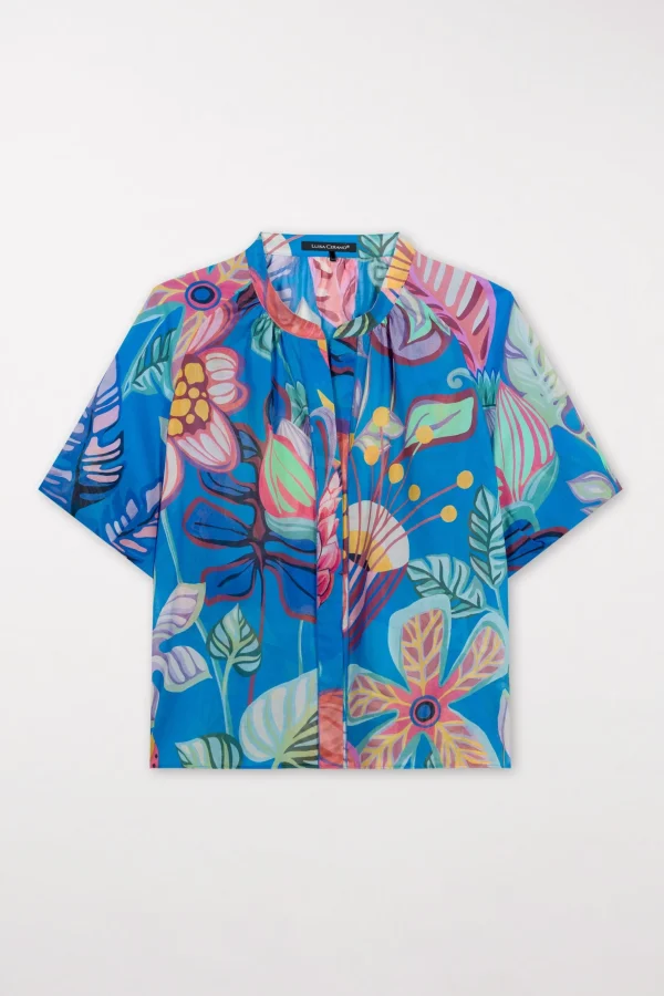 Blusen-LUISA CERANO Bluse Mit Caribbean-Print