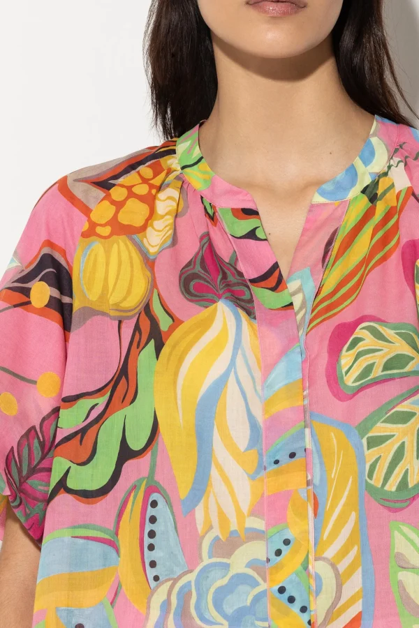 Blusen-LUISA CERANO Bluse Mit Caribbean-Print