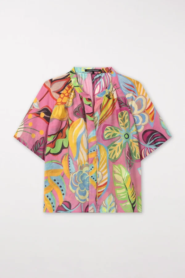 Blusen-LUISA CERANO Bluse Mit Caribbean-Print