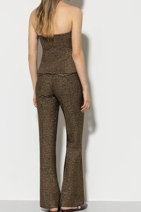 Sets | Hosen-LUISA CERANO Bootcut Mit Metallic-Effekt gold metallic