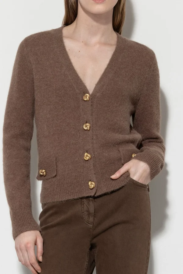 Strick-LUISA CERANO Cardigan Aus Alpaka-Mix