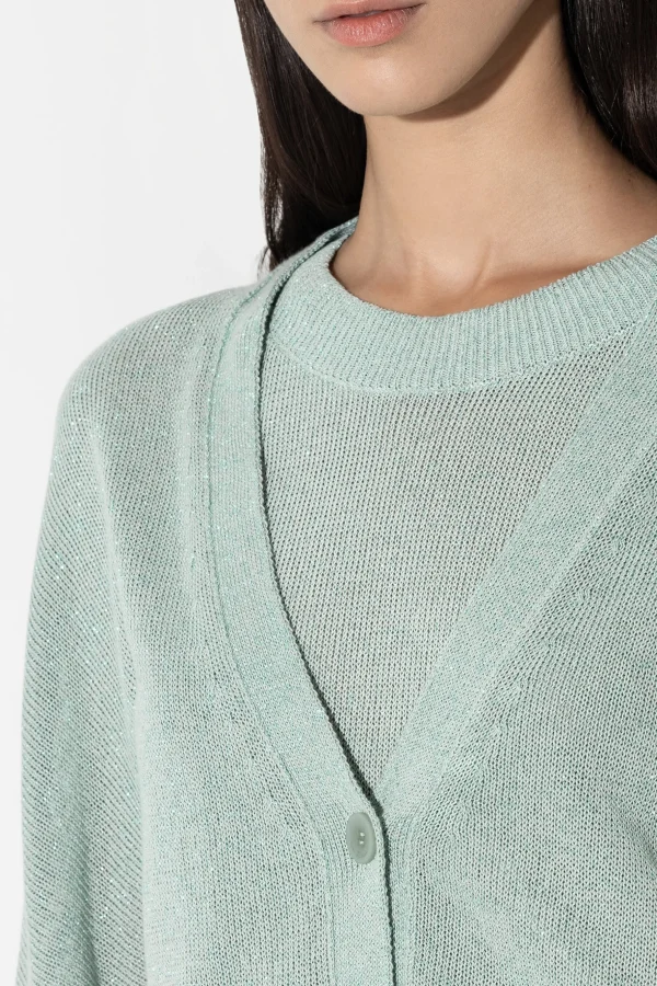 Strick | Sets-LUISA CERANO Cardigan In Parallelo-Optik