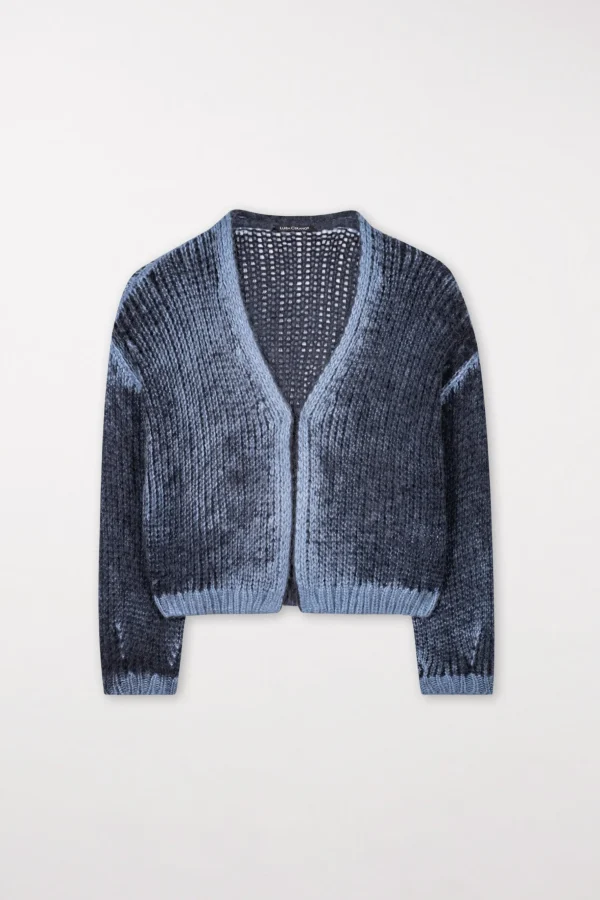 Strick-LUISA CERANO Cardigan Mit Spray-Effekt smoky blue / greyish blue