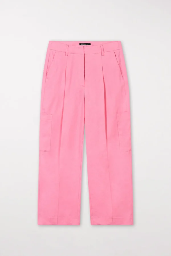 Hosen-LUISA CERANO Cargo-Pants Aus Leinen-Mix