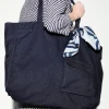 Accessoires-LUISA CERANO Denim-Shopper dark navy