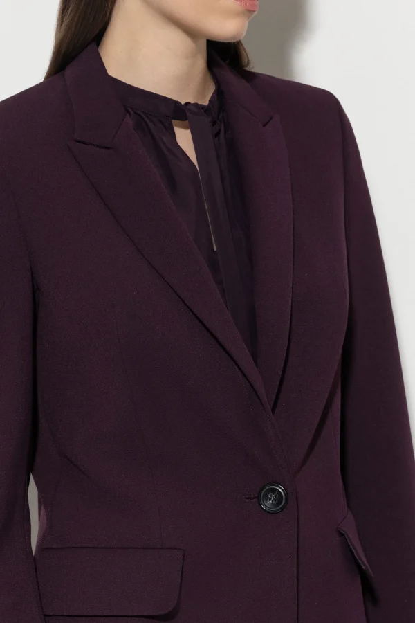 Sets | Jacken & Mäntel-LUISA CERANO Ein-Knopf-Blazer burgundy