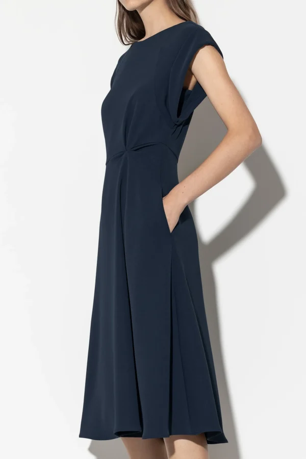 Kleider-LUISA CERANO Fit&Flare-Midikleid dark navy