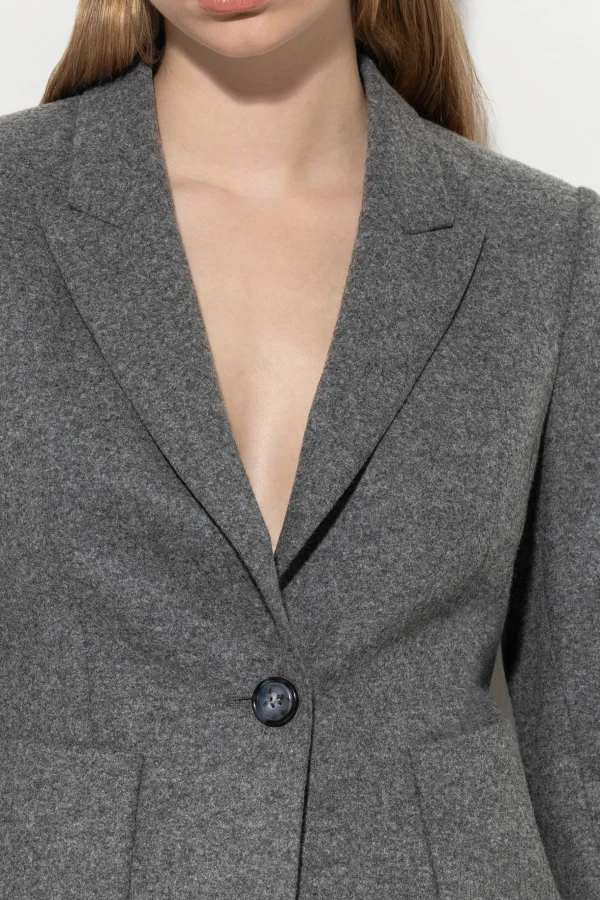 Sets | Jacken & Mäntel-LUISA CERANO Flanell-Blazer dark grey melange