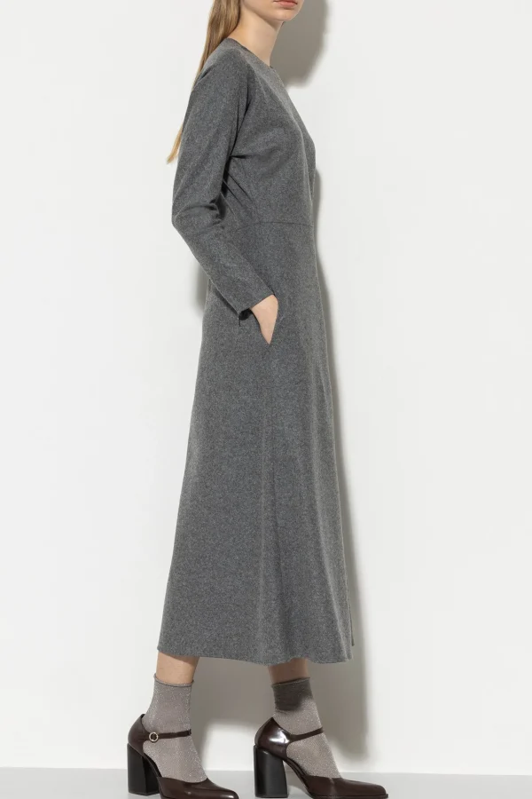 Kleider-LUISA CERANO Flanell-Kleid dark grey melange