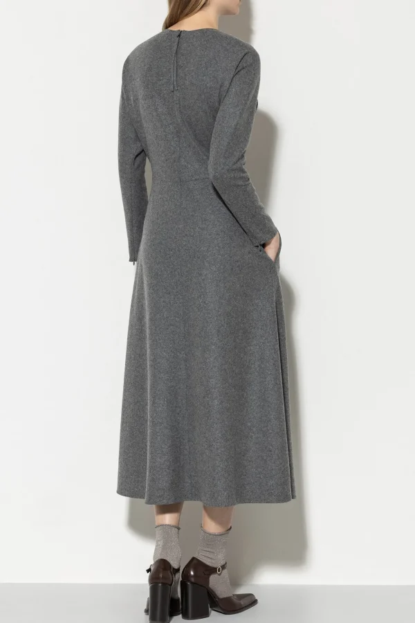 Kleider-LUISA CERANO Flanell-Kleid dark grey melange