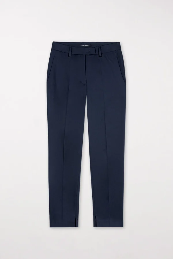 Hosen-LUISA CERANO Gabardine-Tapered-Pants dark navy