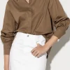 Blusen-LUISA CERANO Hemdbluse Mit Biesendetails tobacco