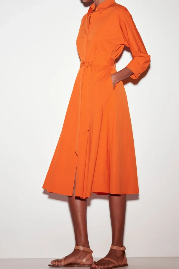 Kleider-LUISA CERANO Hemdblusenkleid Mit Kimonoarm burnt orange