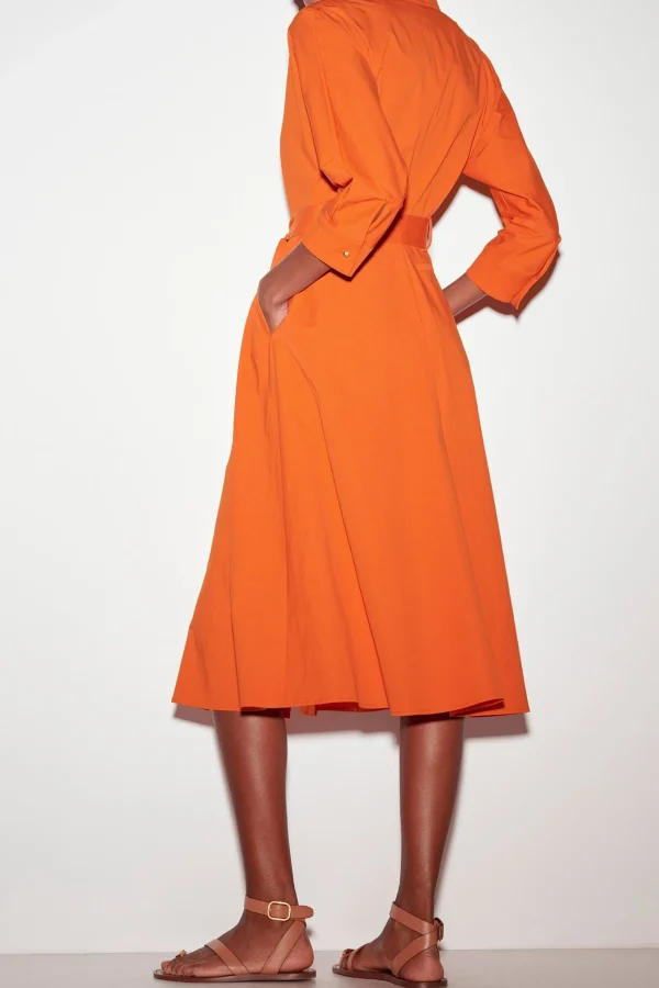 Kleider-LUISA CERANO Hemdblusenkleid Mit Kimonoarm burnt orange