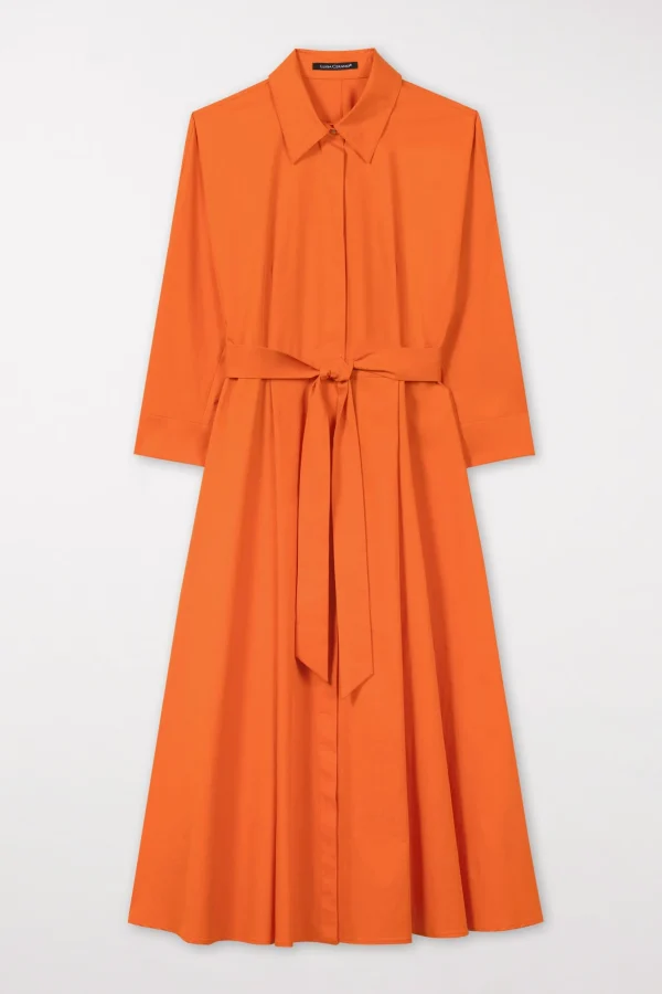 Kleider-LUISA CERANO Hemdblusenkleid Mit Kimonoarm burnt orange