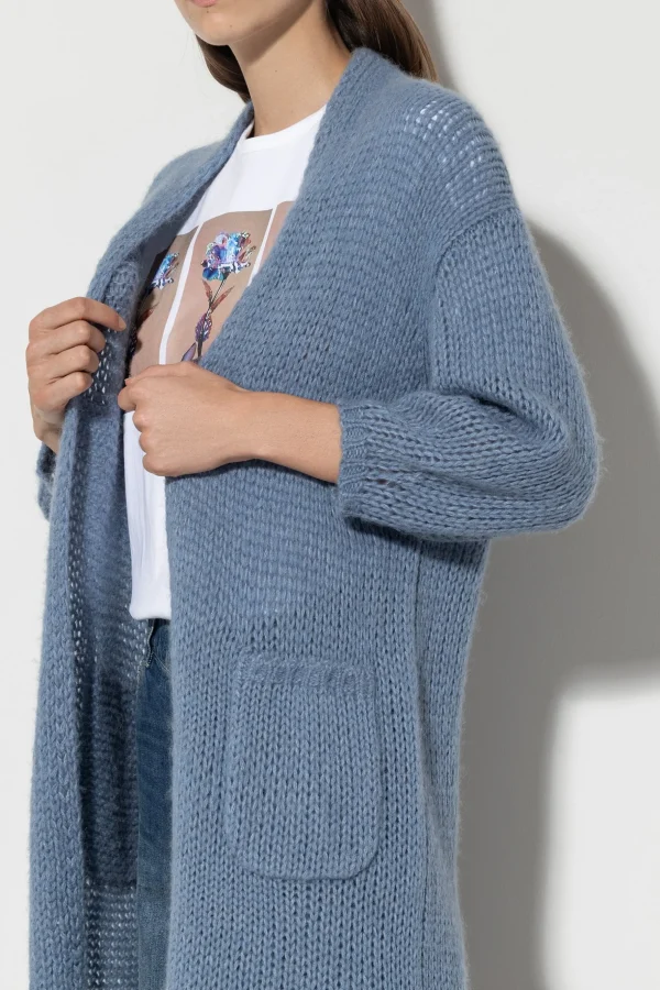 Strick-LUISA CERANO Longcardigan Aus Alpaka-Mix