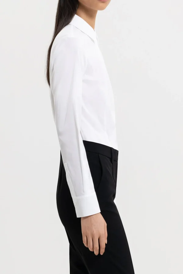 Business Studio-LUISA CERANO Popeline Stretch Bluse white