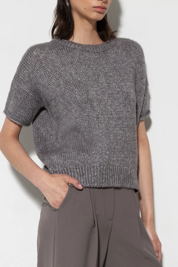 Strick-LUISA CERANO Pullover Aus Woll-Mix taupe