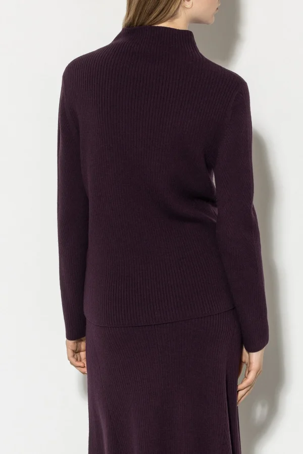 Strick-LUISA CERANO Pullover In Rippstruktur burgundy