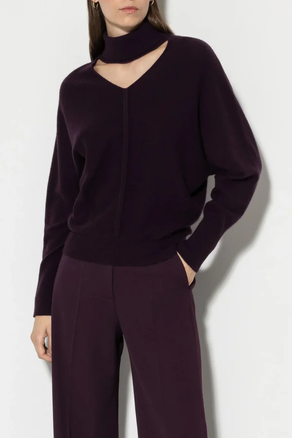 Strick-LUISA CERANO Pullover Mit Cutout-Detail burgundy