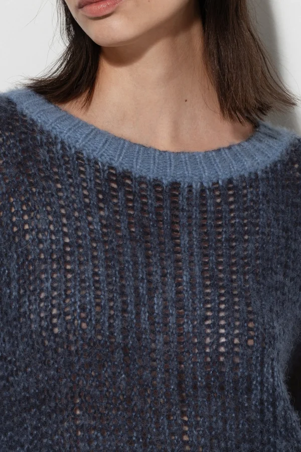 Strick-LUISA CERANO Pullover Mit Spray-Effekt smoky blue / greyish blue