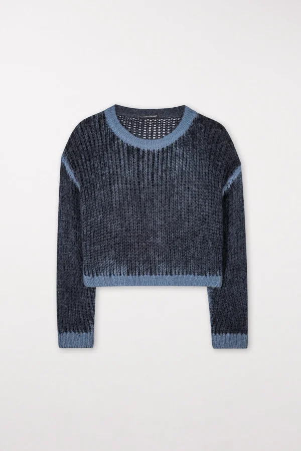 Strick-LUISA CERANO Pullover Mit Spray-Effekt smoky blue / greyish blue