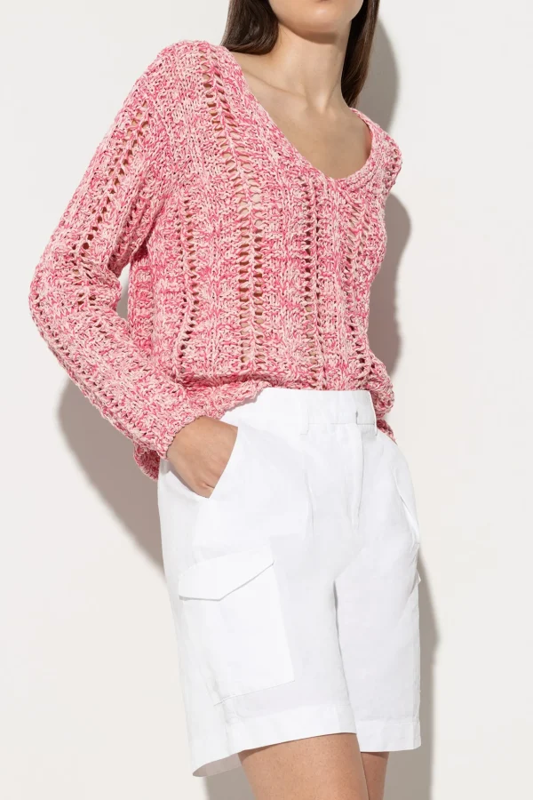 Strick-LUISA CERANO Pullover Mit V-Neck candy pink