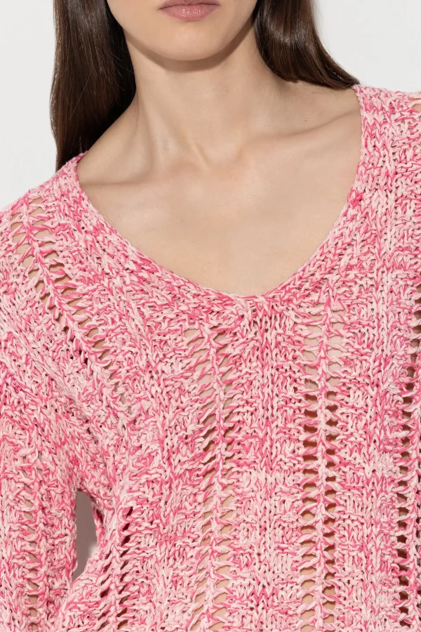 Strick-LUISA CERANO Pullover Mit V-Neck candy pink