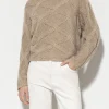 Strick-LUISA CERANO Pullover Mit Zopfmuster gold