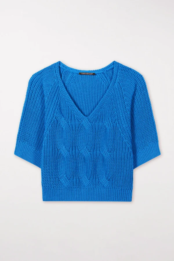 Strick-LUISA CERANO Pullover Mit Zopfmuster