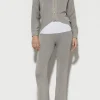 Sets | Strick-LUISA CERANO Rippstrick-Hose Mit Glanzgarn heather grey