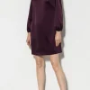 Kleider-LUISA CERANO Satin-Minikleid burgundy