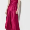 Kleider-LUISA CERANO Satin-Slipkleid berry pink