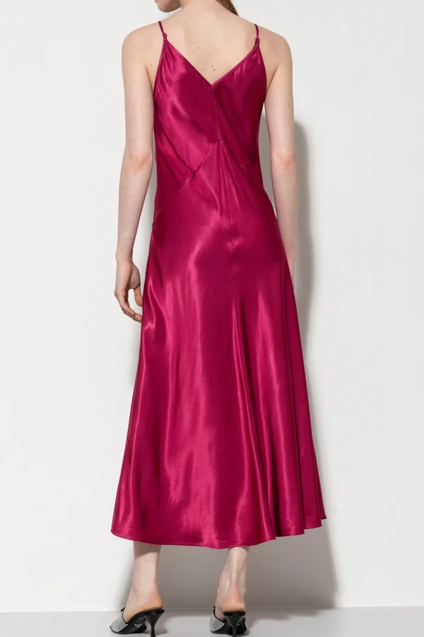 Kleider-LUISA CERANO Satin-Slipkleid berry pink