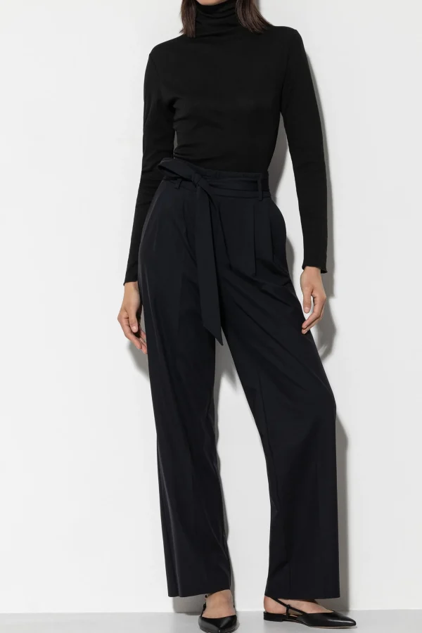 Hosen-LUISA CERANO Softshell-Wideleg-Pants black