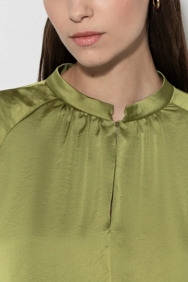 Blusen-LUISA CERANO Stehkragenbluse Mit 3/4-Arm