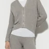 Sets | Strick-LUISA CERANO Strickblouson Mit Zipdetail heather grey