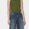 Shirts & Tops | Strick-LUISA CERANO Stricktop Mit Strass-Steinen moss green