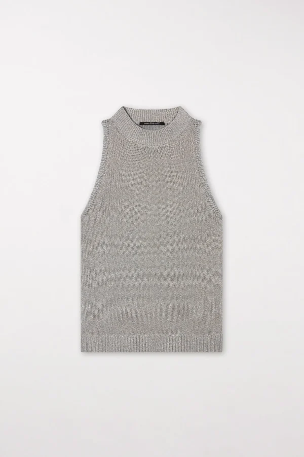 Strick | Shirts & Tops-LUISA CERANO Stricktop Mit Turtleneck heather grey