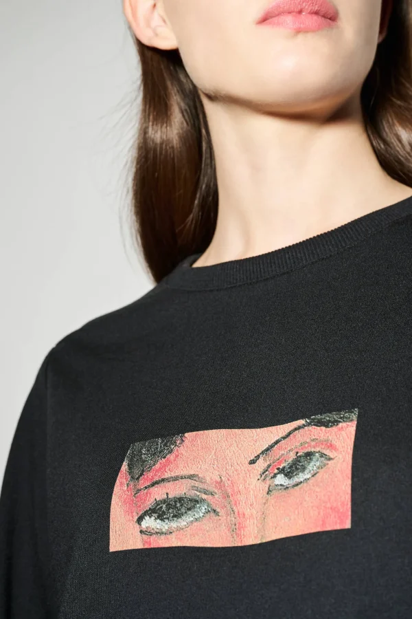 Shirts & Tops-LUISA CERANO Sweater Mit Modigliani-Print black